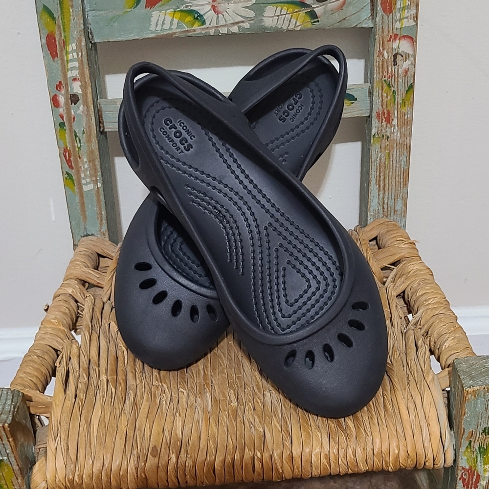Crocs Black Kadee Ballet Flat Size 5